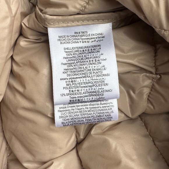 BCBG MAXAZRIA Champagne Puffer Jacket Womens S Hooded Packable Down BCBGMAXAZRIA - Picture 11 of 12